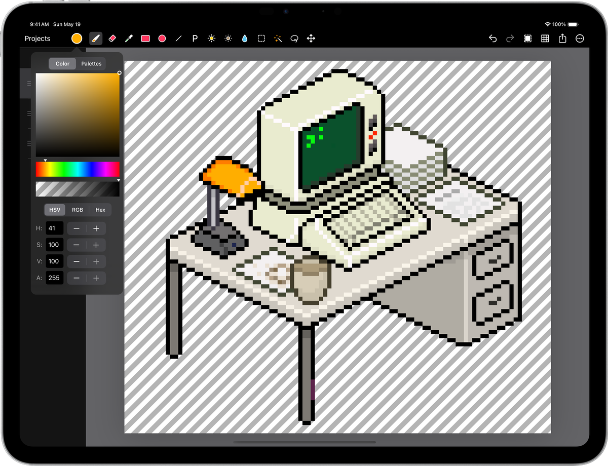 Pixen pixel art editor for iOS and iPad